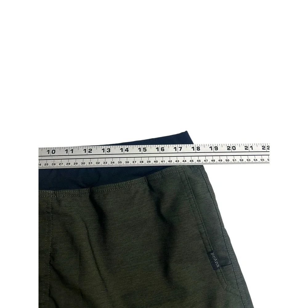 Prana‎ Peak To Creek Shorts Men's Size XL Performance Black Olive Green